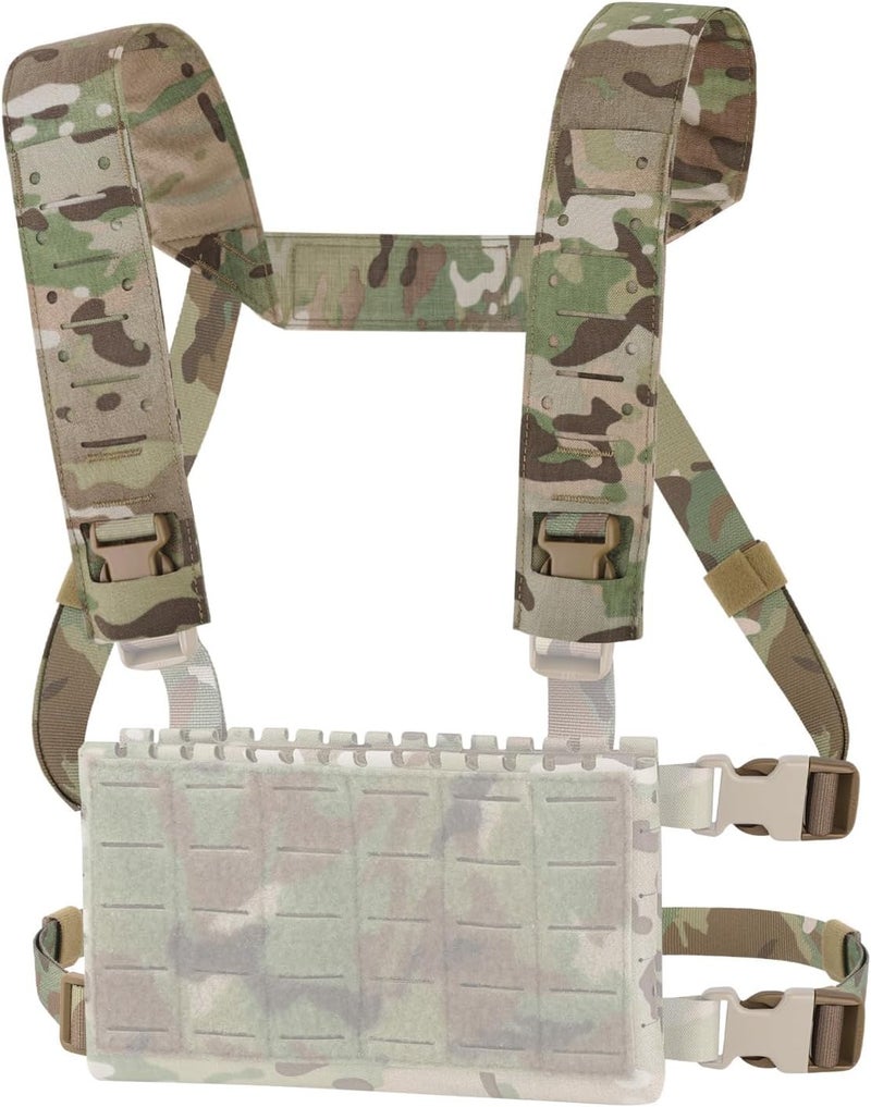 KRYDEX Laser Cut Shoulder Strap H Harness and Back Strap with Quick Release Buckles for MK3 MK4 MK5 Chest Rig - Image 1